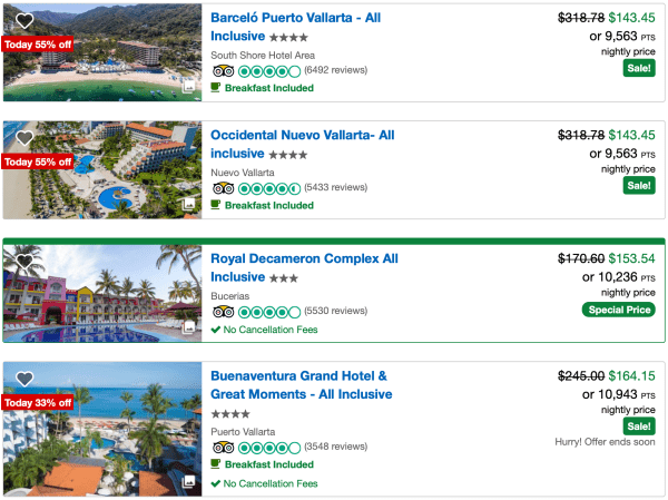 Screen Shot 2019 09 03 at 1.46.16 PM - Don&rsquo;t transfer points: It may be better to book an all-inclusive resort through your credit card portal