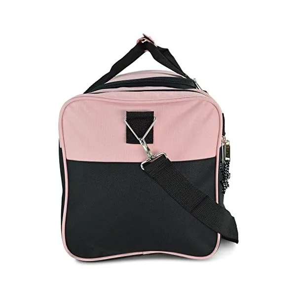 51CuL4WSb2L. SS600  - DALIX 21" Blank Sports Duffle Bag Gym Bag Travel Duffel with Adjustable Strap in Pink