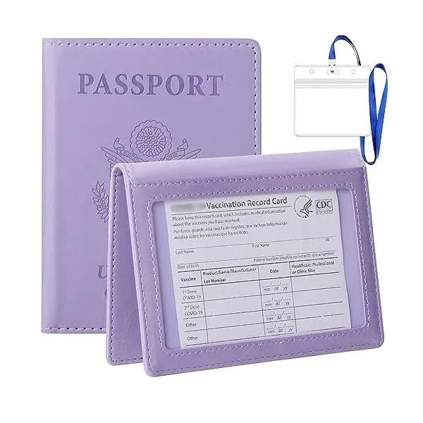 51Pxs9KXiyL. SS600  - TIGARI Passport Holder Women Men, Travel Essentials Passport Wallet, Travel Must Haves Passport and Vaccine Card Holder Combo, PU Leather Passport Cover Protector Travel Accessories
