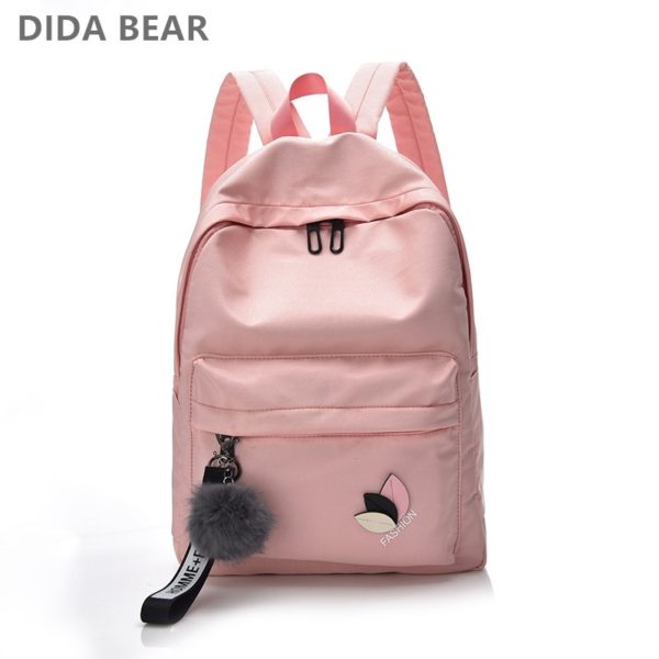 745 adae081da643a847d7a2ed42ad149595 600x600 - Trendy Waterproof Women's Travel Backpack with Pompon